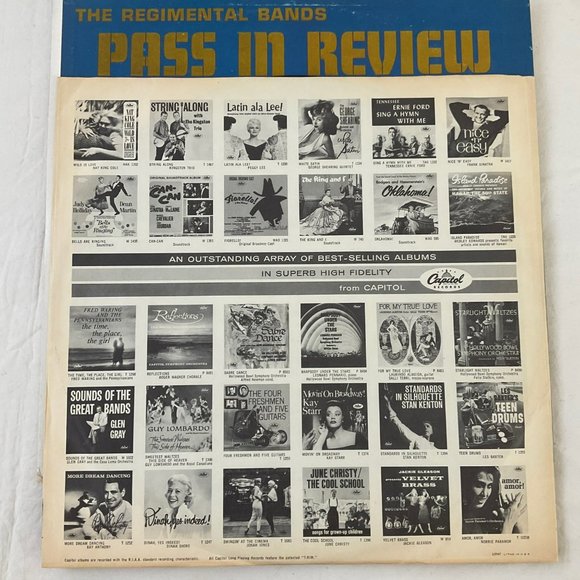 The Regimental Bands: Pass In Review Vintage Vinyl Record - Picture 5 of 11